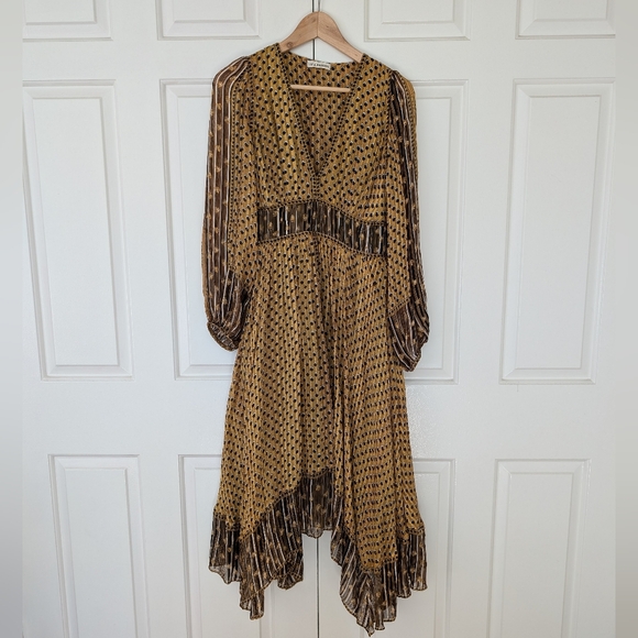 Ulla Johnson Silk Golden Flutter Dress - Picture 3 of 12